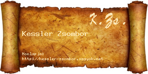 Kessler Zsombor névjegykártya